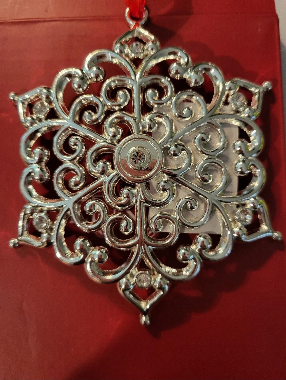 Lenox 2024 Ornament Snow Majesty 4.25 in Box Silver Shiny Snowflake